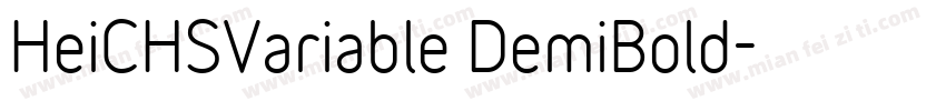 HeiCHSVariable DemiBold字体转换